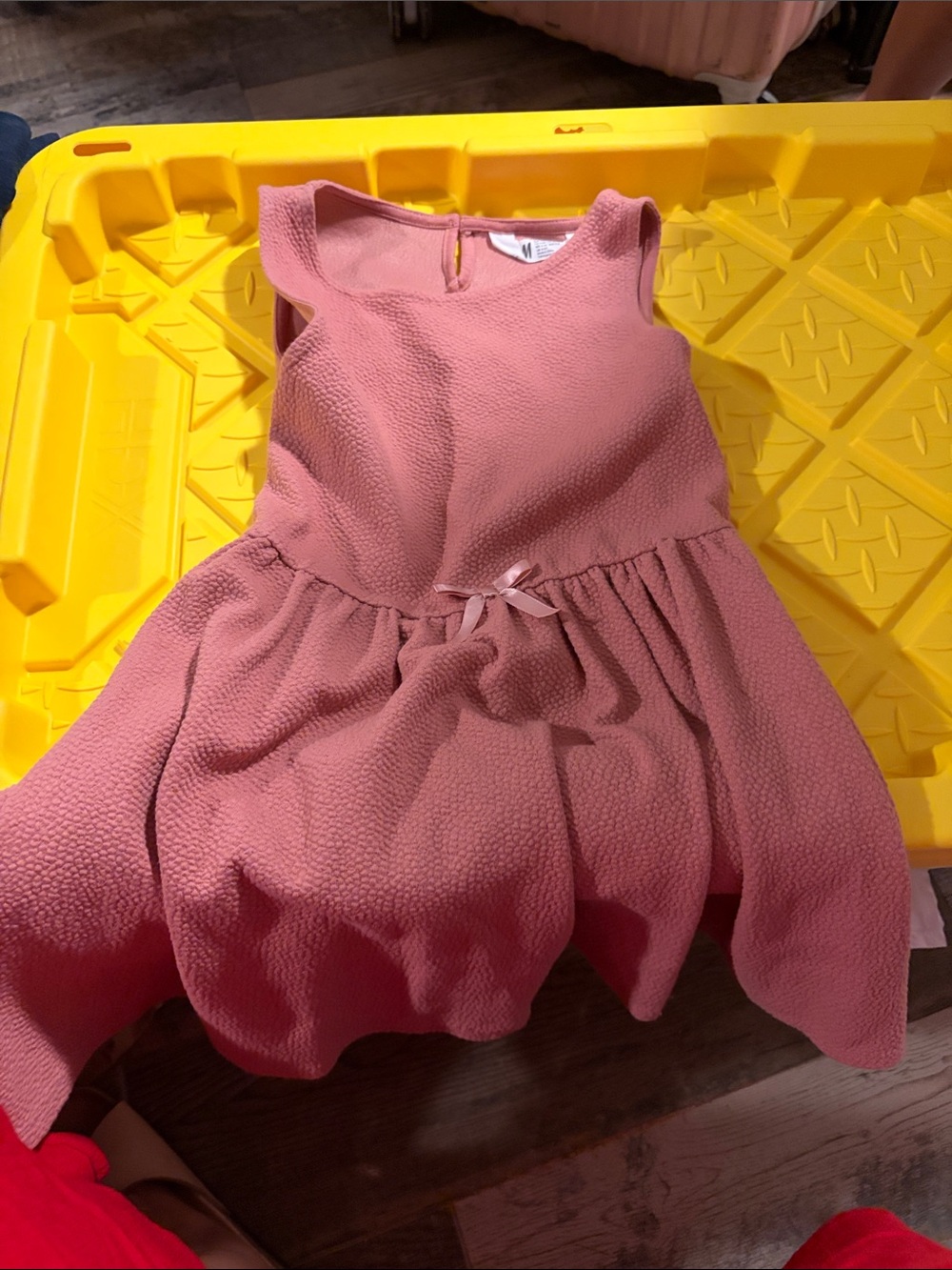 H&M Rose Pink Textured Party Dress